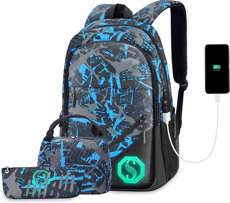 Backpack For Boys Kids School Backpack Set With Usb