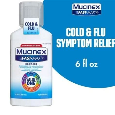Buy 6oz Mucinex Fast Max Cold And Flu All In One Liquid Maximum Strength Cough Syrup Online At
