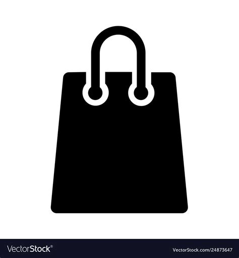 Online Shopping Bag Icon Royalty Free Vector Image