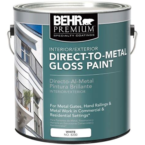 Behr Premium 1 Gal White Gloss Direct To Metal Interiorexterior Paint