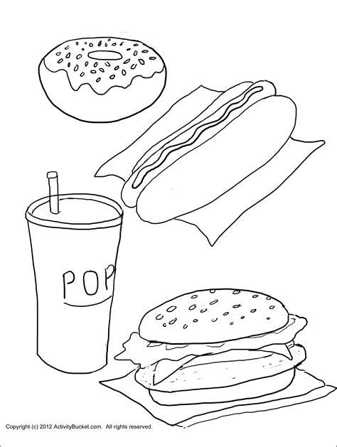 Chef solus color my plate drawing page. 15 Best Images of Junk-Food Sorting Worksheets - Healthy ...