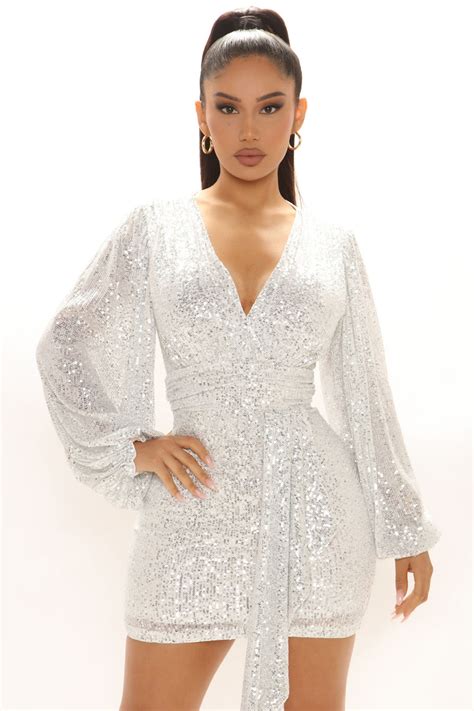 Starla Sequin Mini Dress White Fashion Nova Dresses Fashion Nova