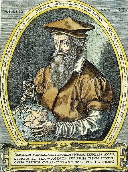 Gerardus Mercator 1512 1594 Flemish Cartographer 7511773