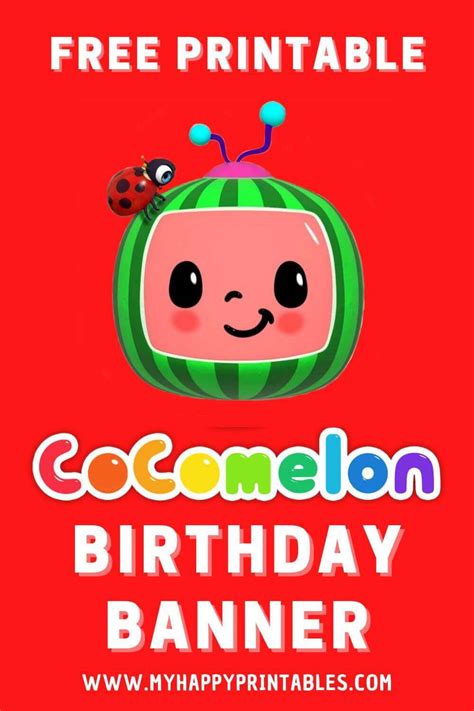 Free Printable Cocomelon Birthday Banner My Happy Printables