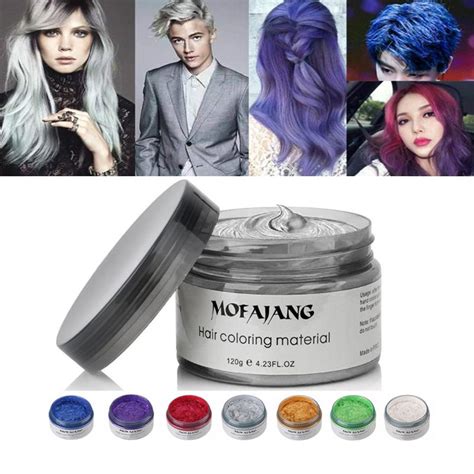2021 Mofajang Color Hair Wax Styling Pomade Silver Grandma Grey Disposable Natural Hair Strong