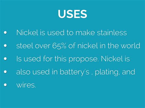 Uses Of Nickel