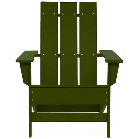 Durogreen Aria Forest Green Recycled Plastic Modern Adirondack Chair