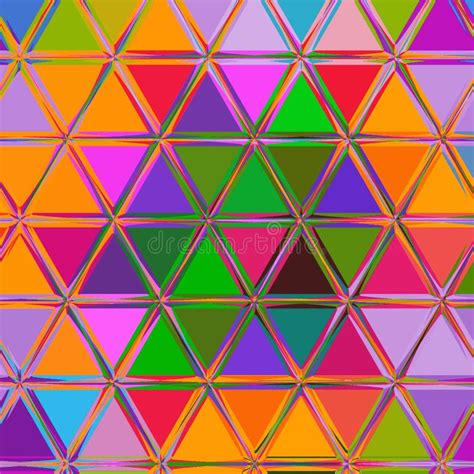 Bright Background In Multicolor Triangle Mosaic Stock Illustration