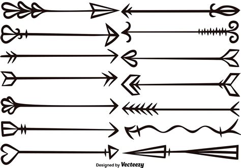 Vector Hand Drawn Arrows Set 114000 Vector Art At Vecteezy