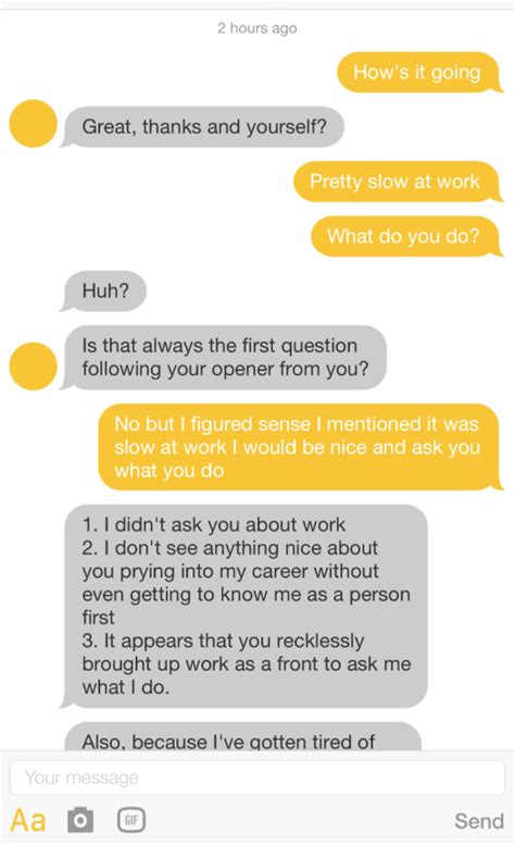 Man Goes Crazy On Dating App At Girl Who Simply Asked What He Did For A