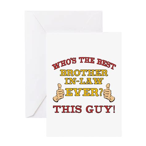 Best Brother In Law Ever Greeting Card Cafepress