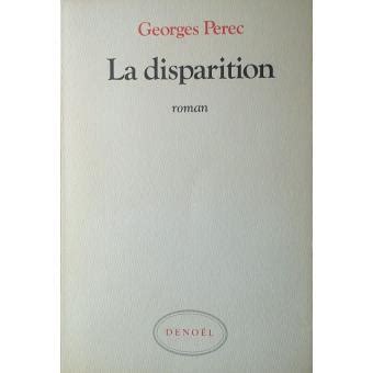 La Disparition - Georges Perec - Achat Livre | fnac