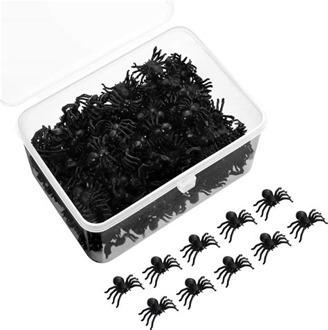 300 Pieces Mini Plastic Spiders Halloween Simulated Spiders