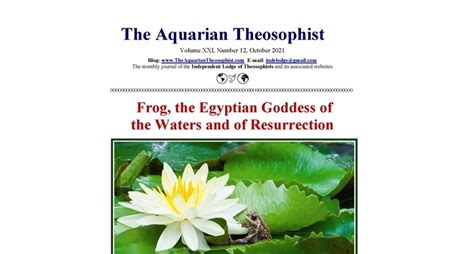 The Aquarian Theosophist October 2021