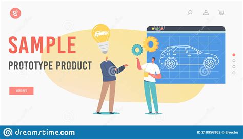 Sample Prototype Product Landing Page Template Automobile Prototyping