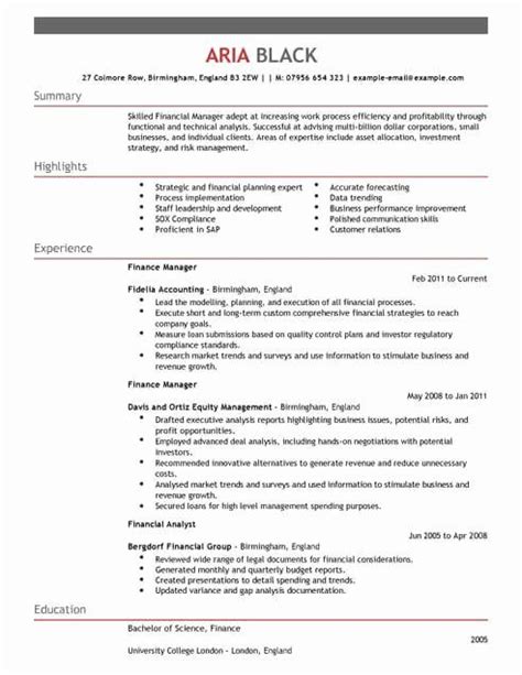Easily add images to your resume this professional cv template doc has an elegant design that'll impress hiring managers. Finance Resume Template Word Fresh Accounting and Finance ...