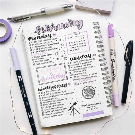 10 Purple Bullet Journal Spreads My Inner Creative Bullet Journal
