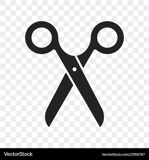 Scissors Flat Icon For Barbershop Cut Royalty Free Vector