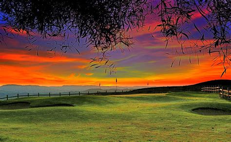 Golf Course Golf Course Bonito Sunset Hd Wallpaper Peakpx