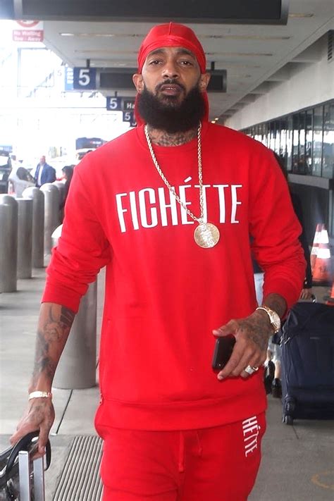 Nipsey Hussle Is Seen Departing On A Flight At Lax Airport In Los