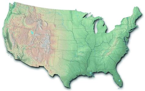 Us Topographical Map Us History Ii Os Collection