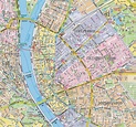 Budapest district Karte - Karte der Bezirke in budapest (Ungarn)
