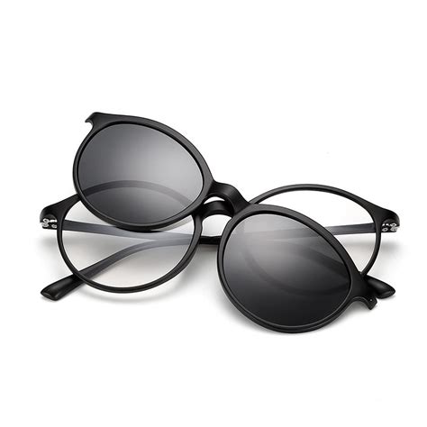 Polarized Magnetic Clip On Sunglasses Tr90 Magnet Eyeglasses Frame Myopia Glasse Shopee Malaysia