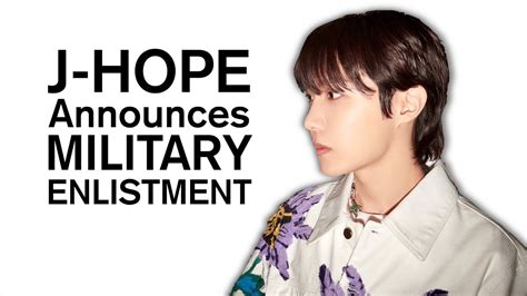 Jhope Announces Military Enlistment Bts 방탄소년단 2023 Youtube