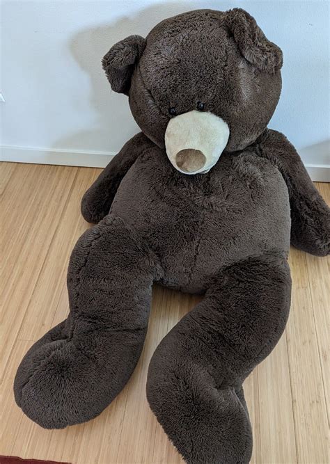 hugfun international giant 53” plush jumbo teddy bear dark brown huge big t ebay