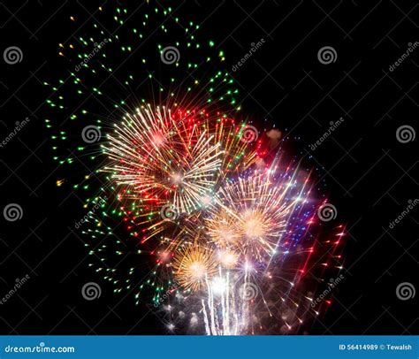 Brilliant Fireworks Stock Image Image Of Bright Shine 56414989