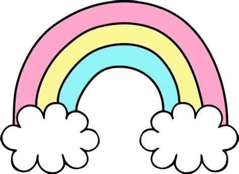 Cartoon Cute Clouds Rainbow Cartoon Clipart Cute Clipart Ly Png My