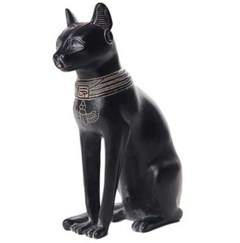 black cat egyptian bastet statue of the protector etched details 5 egyptian cat goddess