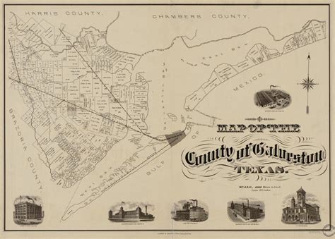 Map Of The County Of Galveston Texas Library Of Congress