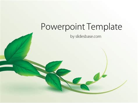 Vine Leaf Powerpoint Template Slidesbase