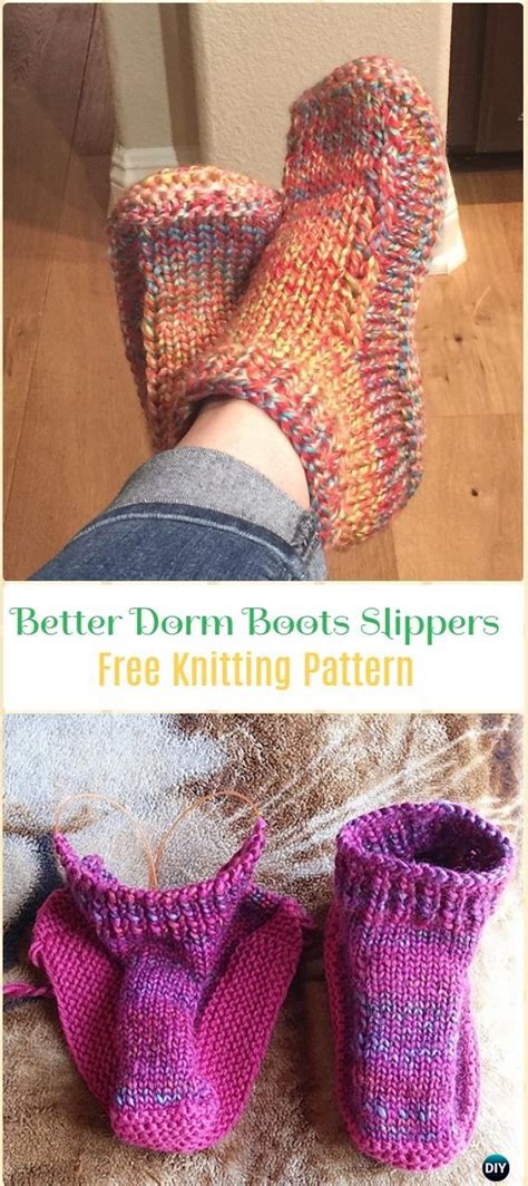 Free Knitting Pattern For Homemade Slippers Knit Flat B87