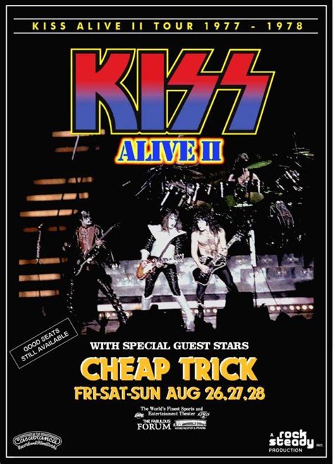 Kiss Band Alive Ii L A Forum Aug W Cheap Trick Stand Up Display Kiss Band Kiss