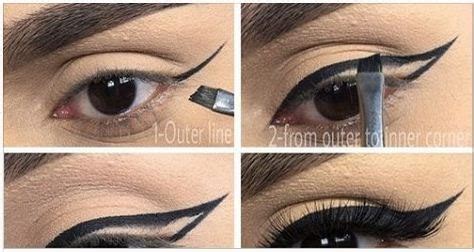 How to apply eyeliner photos. How to Apply Black Double Winged Eyeliner - Beauty And ...