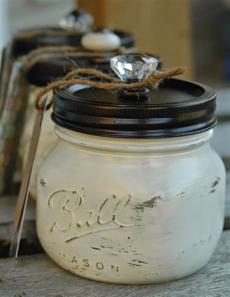Craft Fair Painted Mason Jars And Weathered Wood Boxes Little House
