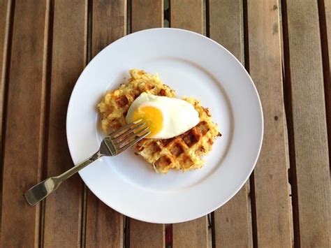A Taste Of Home Cooking Hashbrown Waffle With A Fried Egg