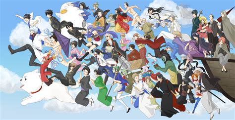 Gintama Hd Wallpaper Dynamic Anime Cast Ensemble