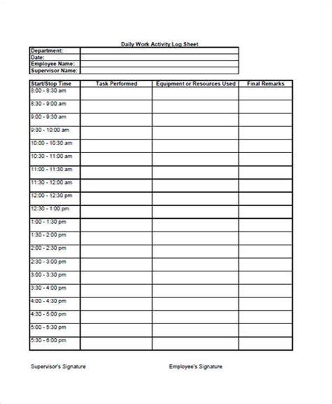 Powerful communication channel for employees: FREE 31+ Sample Daily Log Templates in PDF | MS Word