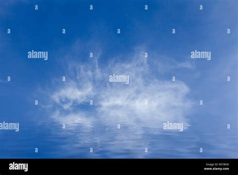 Misty Water Background With Blue Sky Abstract Pattern Stock Photo Alamy