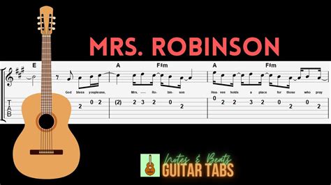 Simon And Garfunkel Mrs Robinson Guitar Tab Youtube