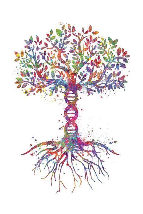 Dna Tree Canvas Wall Art By Genefy Art Icanvas