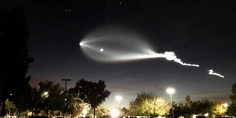 Spacex Falcon 9 Rocket Launch Creates Eerie Light Show In California