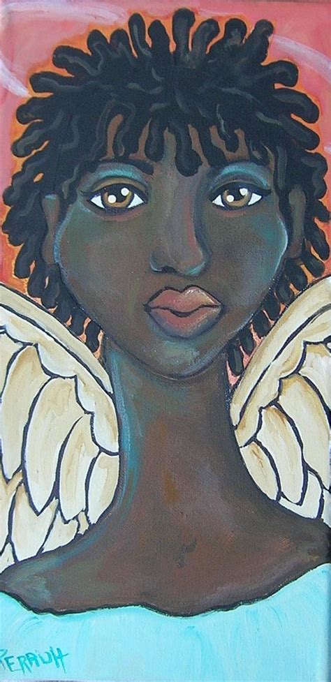 Original African American Black Angel Folk Art By Openmindgallery 25