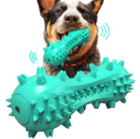 Dog Toys Squeeze Squeaky Dog Toys Dumbbell Shaped Faux Bone Pet Chew
