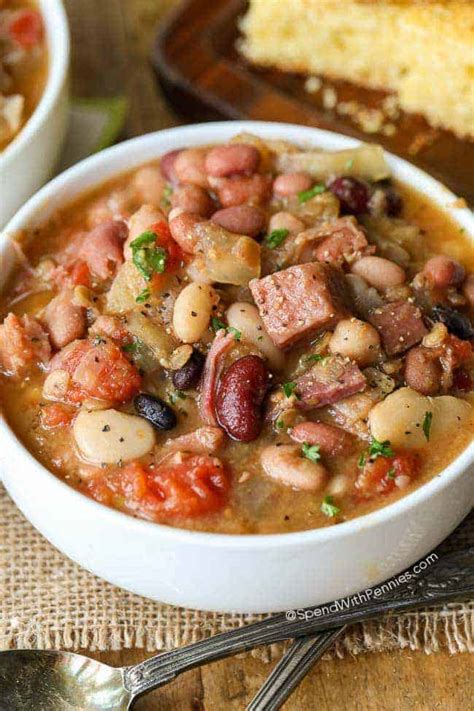 Ham And Bean Soup Crockpot Version Spend With Pennies