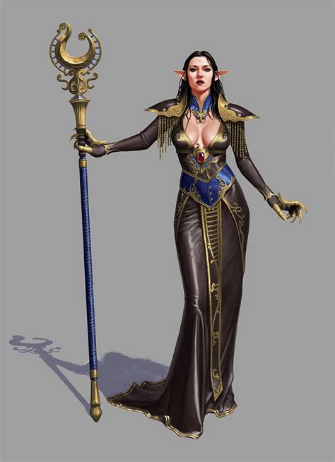 Female Elf Sorceress By Cinxo Pak Fantasy Character Art Female