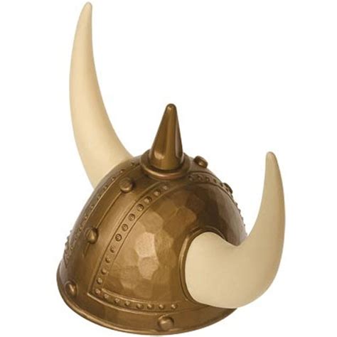 Plastic Viking Helmet Whorns Gold